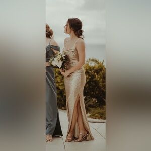 Revelry Gold Maxi Dress